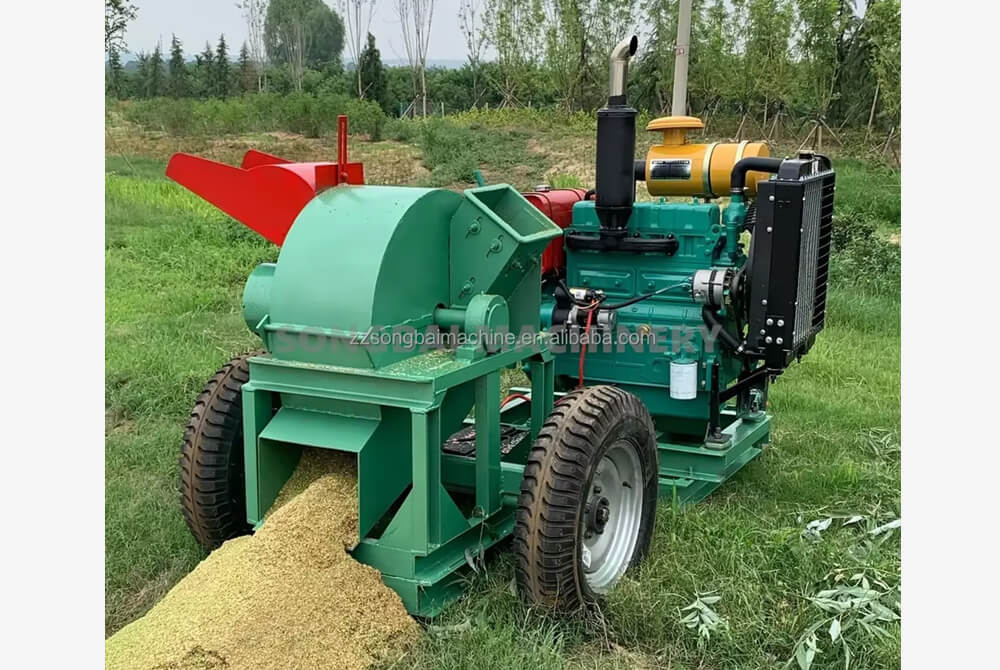 Diesel Engine Wood Shredder