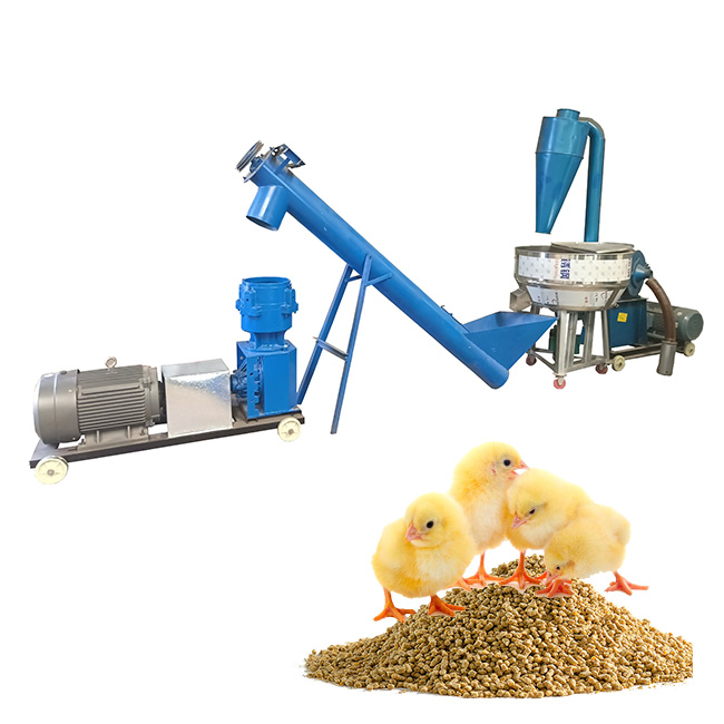 Pellet Machinery, Crusher, Mixer, Cooler, Packing Machine500kg/h Feed Production Line