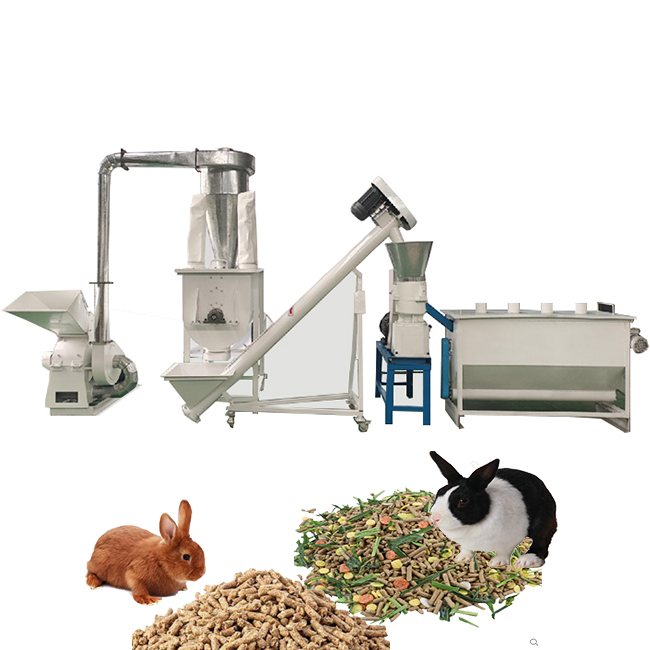 Pellet Machinery, Crusher, Mixer, Cooler, Packing Machine2-5t/h Animal Pellet Production Line