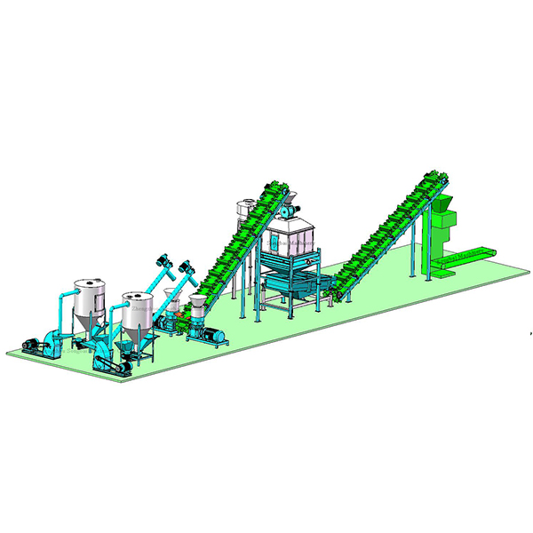 Pellet Machinery, Crusher, Mixer, Cooler, Packing MachineOEM Feed Production Line