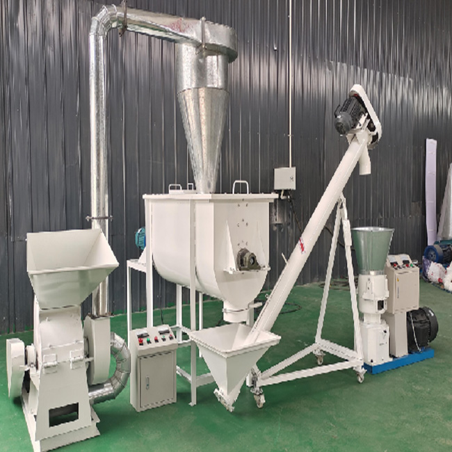 Pellet Machinery, Crusher, Mixer, Cooler, Packing Machine2-5t/h Animal Pellet Production Line