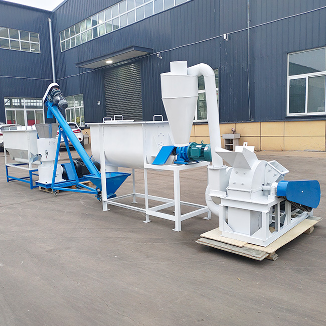 Pellet Machinery, Crusher, Mixer, Cooler, Packing Machine2-5t/h Animal Pellet Production Line